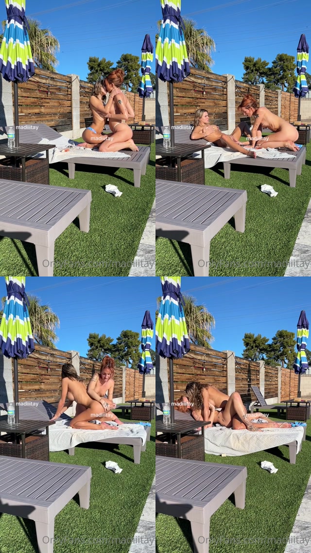 Madiiitay - Enjoying Her Friend Pussy By The Pool