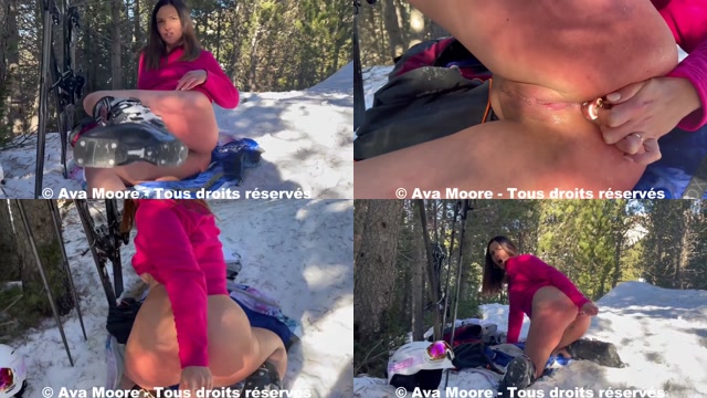 Ava Moore - Snowy Outdoor Anal Play