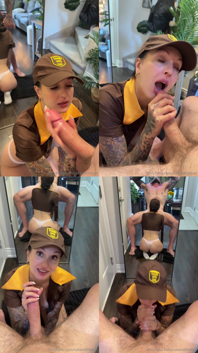 Catandthebat - Delivery Girl Gets A Facial After Bj