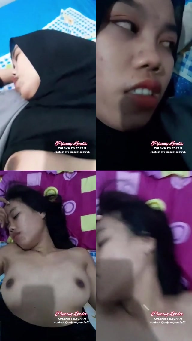 ABG jilbab hitam sampai merem melek keenaka ngewe