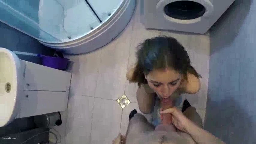 Brother fucks sister in the bathroom while house not empty