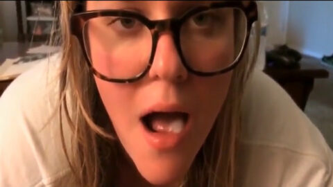 Bespectacled Cousin Blows Her Real Cousin and Gulps His Load