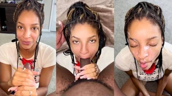 Foxy Brown - Giving BJ And Gets Her Face Full Of Cum